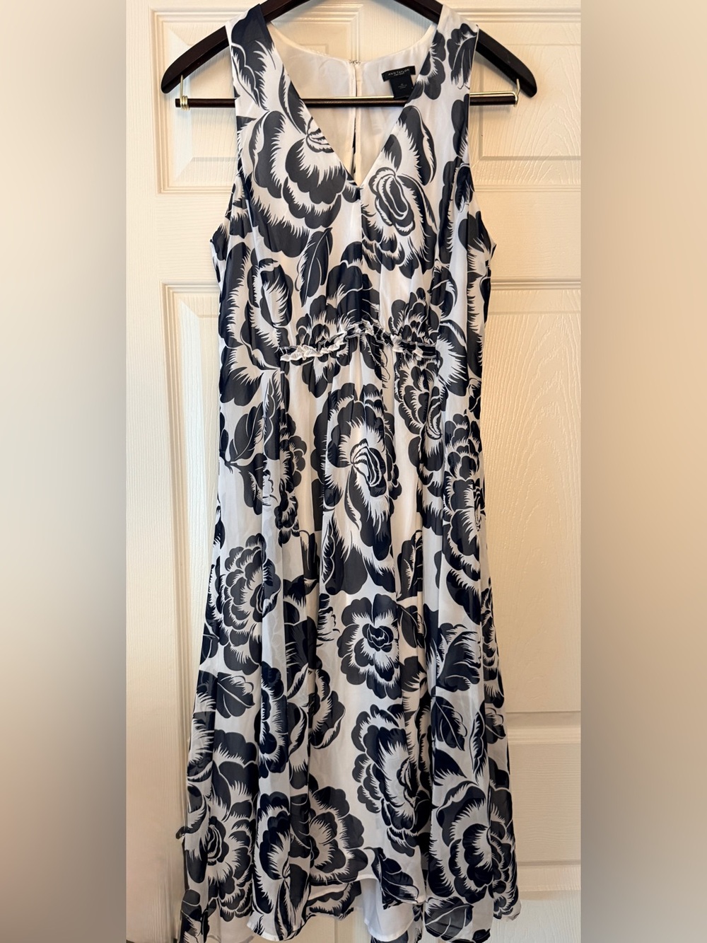 Ann Taylor Factory Black & White Floral Maxi Dress